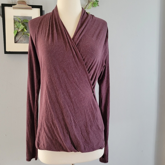 lululemon athletica Tops - Lululemon Radiant Long Sleeve Drapey Wrap Front Top 4